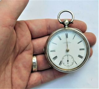 HM 1905 Waltham Silver Mechanical Pocket Watch Vintage Antique 6