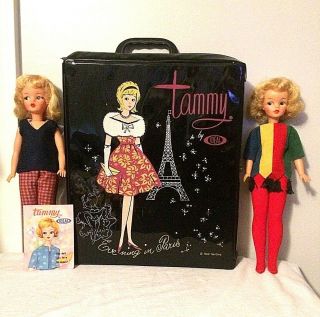 Vintage 2 Tammy Dolls,  Booklet & Rare Case Ideal 1960’s
