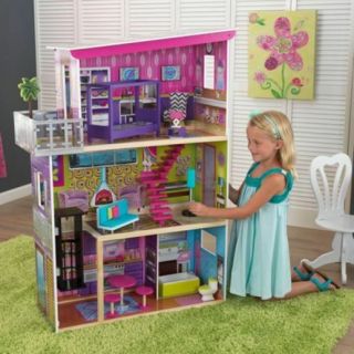 Model Dollhouse With 11 Accessories Barbie Doll Houses By Kidkraft