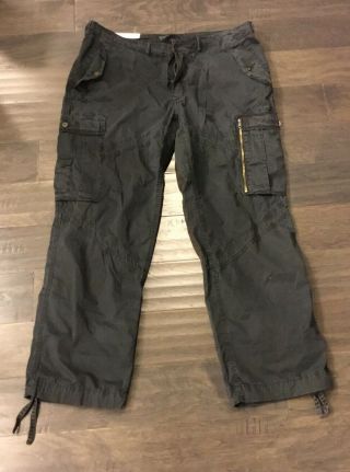 Polo Ralph Lauren Cargo Pants Men’s Vintage 40 X 32 Black Military Rare
