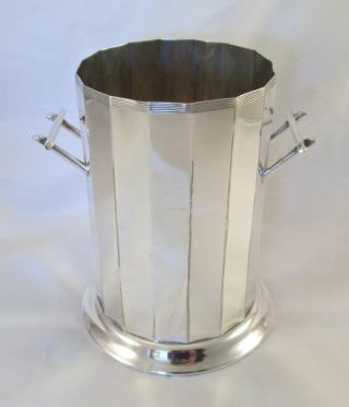 A Fine Art Deco Silver Plated Wine Cooler By William Hutton