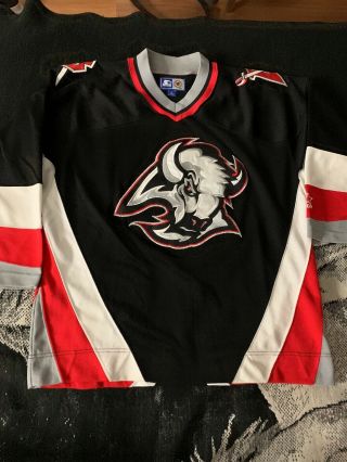 Buffalo Sabres Hockey Vintage Starter Jersey Black Size Large