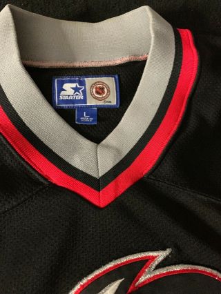 Buffalo Sabres Hockey Vintage Starter Jersey Black Size Large 3