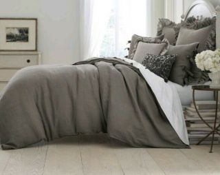 Wamsutta Vintage Cotton Chasmere Duvet Cover King Charcoal