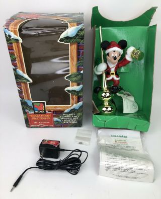 Vintage 1995 Mr Christmas Animated Mickey Mouse Tree Topper Lighted Lantern