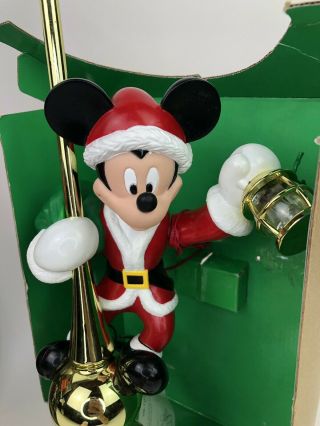 Vintage 1995 Mr Christmas Animated Mickey Mouse Tree Topper Lighted Lantern 5