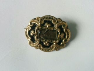 Victorian Yellow Metal Mourning Brooch.  6.  6 Grams.  9ct Gold???