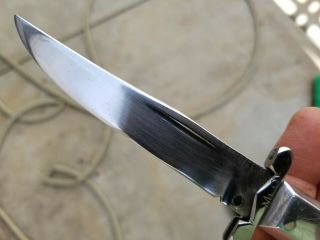 Rare Vintage USSR Soviet Folding Pocket Knife Stainless Steel Automatically Open 6