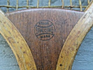 Early Vintage Antique Wooden Wood Spalding Tennis Racquet