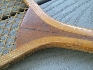 Early Vintage Antique Wooden Wood Spalding Tennis Racquet 5