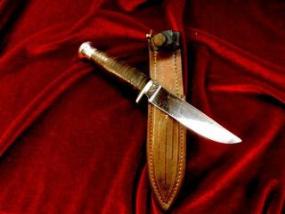 1940 - 1965 Rare Case Usa Vintage Hunting Skinning Knife & Case Xx Sheath