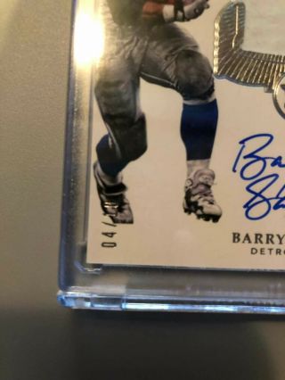 2017 Flawless Distinguished Barry Sanders 4/10 auto patch.  Very Rare.  HOF 3