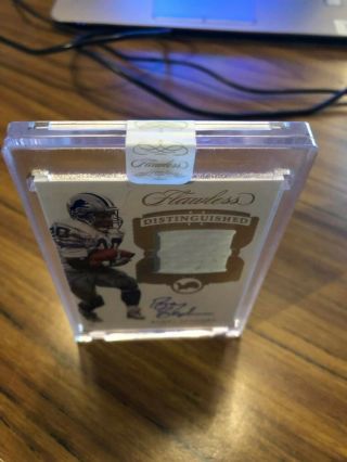 2017 Flawless Distinguished Barry Sanders 4/10 auto patch.  Very Rare.  HOF 4
