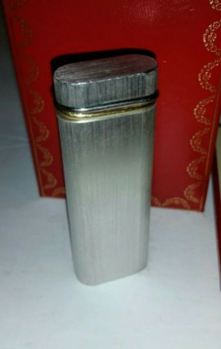 VINTAGE CARTIER PARIS TRINITY GOLD PLATED BAND GAS LIGHTER 7