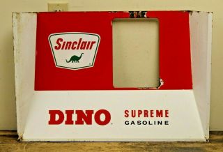 Vintage Sinclair Dino Porcelain Gas Pump Face Plate Sign