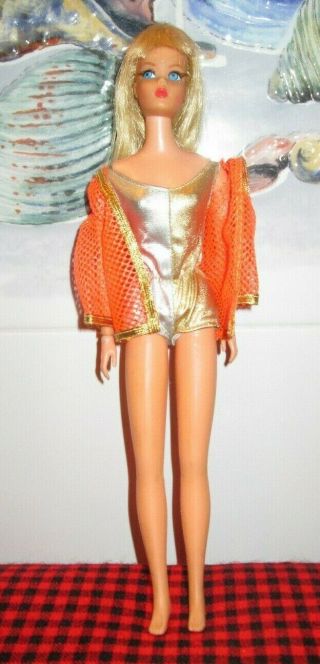 1969 MOD BLONDE DRAMATIC LIVING BARBIE 1116 2 PC.  OUTFIT GORGEOUS DOLL 2