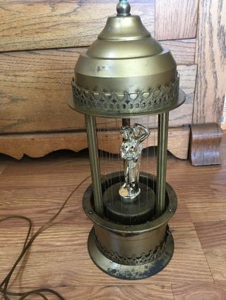 Vintage Greek Goddess Mineral Oil Rain Motion Drip Table - Top Lamp 17 "