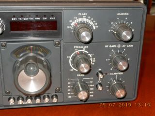 1970 ' s Vintage Yaesu FT - 101ZD HF SSB Transceiver HAM Radio w/mic 3