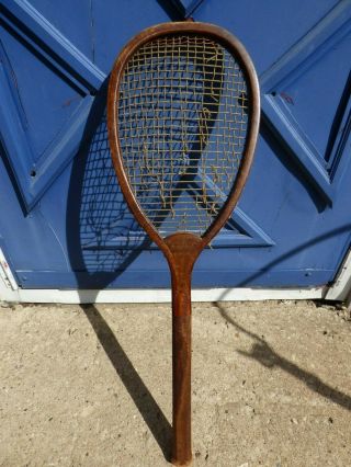 Vtg Dw Granberry York Tennis Racket Late 1800 