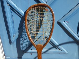 Vtg DW Granberry York Tennis Racket Late 1800 ' s - Early 1900 ' s Antique Wood 2