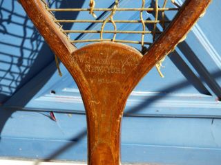 Vtg DW Granberry York Tennis Racket Late 1800 ' s - Early 1900 ' s Antique Wood 3