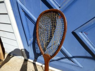 Vtg DW Granberry York Tennis Racket Late 1800 ' s - Early 1900 ' s Antique Wood 4