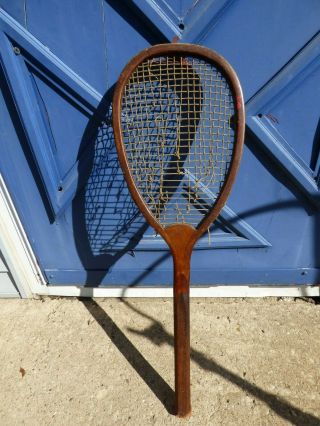 Vtg DW Granberry York Tennis Racket Late 1800 ' s - Early 1900 ' s Antique Wood 6