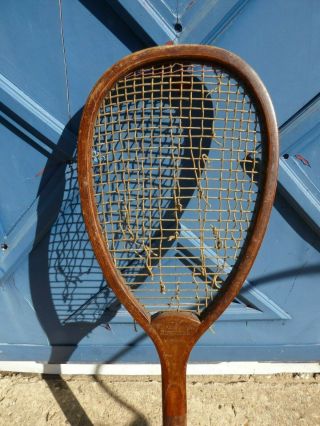 Vtg DW Granberry York Tennis Racket Late 1800 ' s - Early 1900 ' s Antique Wood 8