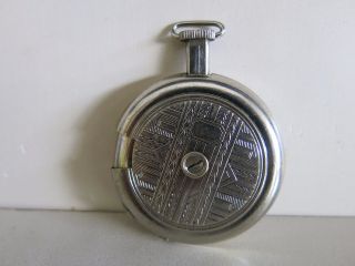 Vintage Pocket Watch Old Petrol Lighter Rare Maybe Tik Tak Made In Austria
