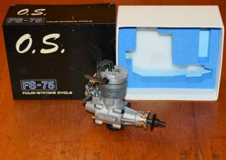 1982 Os Fs - 75 Open Rocker Rc Four Cycle Model Airplane Engine Vintage Japan Box