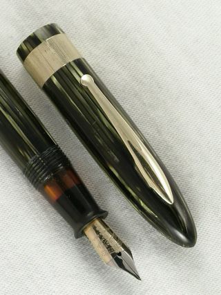 Vintage Big Sheaffer Full Size Balance Fountain Pen Wide Milled Band Restored