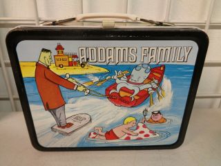 VINTAGE 1974 THERMOS ADDAMS FAMILY METAL LUNCHBOX COMPLETE ??? 3