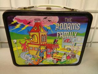 VINTAGE 1974 THERMOS ADDAMS FAMILY METAL LUNCHBOX COMPLETE ??? 4