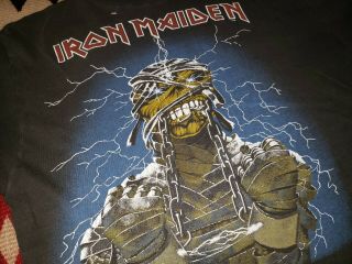 Vtg 1984 Iron Maiden Metal Rock Concert Tour Eddie 80s Rare Band Music T Shirt M