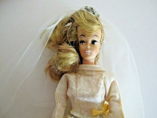 Vintage Unique Barbie Clone Premier Doll with Ivory Brocade Wedding Gown Dress 3