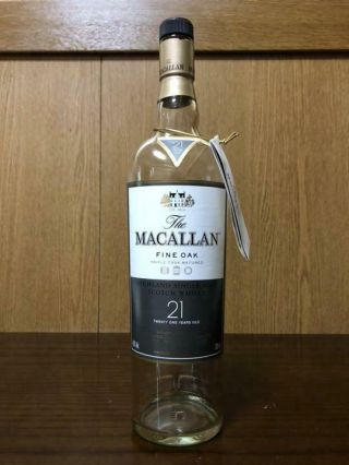 Vintage Empty Macallan 21 Year Fine Oak Whiskey Bottle From Japan Rare
