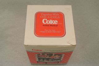 Vtg 1995 NOS Enesco Coca Cola Soda Jerk Fountain Action,  Lights Music Box Coke 3