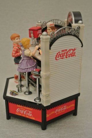 Vtg 1995 NOS Enesco Coca Cola Soda Jerk Fountain Action,  Lights Music Box Coke 8