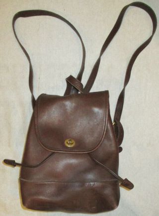Vintage Coach Large Brown Leather Woman 
