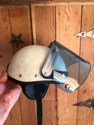 Vintage Buco White Shorty Half Helmet Chopper Bobber Old Skool 11