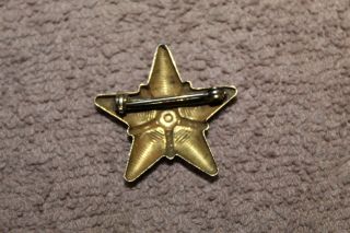 WW2 U.  S.  Navy Officer ' s Sweetheart Metal Star Device w/Attachment Pin 2