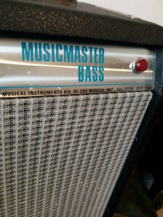 Vintage 1973 Fender Musicmaster CFA 7010 bass guitar tube amp,  great 4