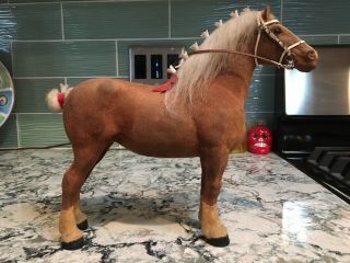 Breyer Vintage Rare Flocked Clydesdale Mare Palomino Vgc