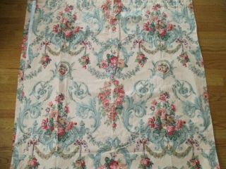 ) Ne Pair Vintage Floral Print Lined Drapes 48 " Wide X 98 " Long 2 Panels