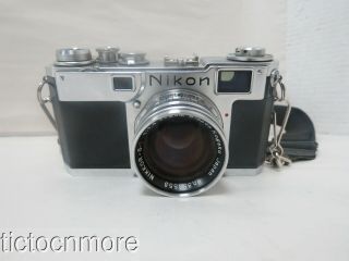 Vintage Nikon Camera No.  358553 W/ Nikkor - S.  C.  1:1.  4 F= 5cm Lens