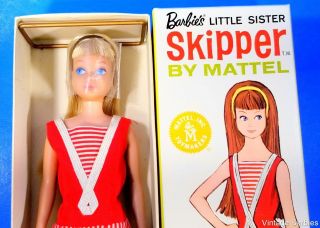 Rare Blond Skipper Doll 950 W/box & Accessories Minty Vintage 1960 