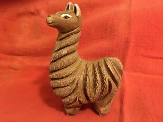 Vintage Artesania Rinconada Llama Clay Figurine 19 Uruguay Rare Version