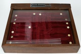 Vintage Buck Knife 18 Knife Counter Top Store Display Case With Tray