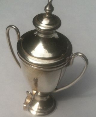 Miniature Sterling Silver Coffee/tea Urn 2 Handles Dollhouse