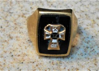 Vintage Sigma Chi 10k Gold Fraternity Sorority Ring